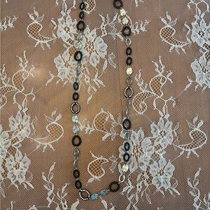 White House Black Market Elegant Black and Silver Necklace